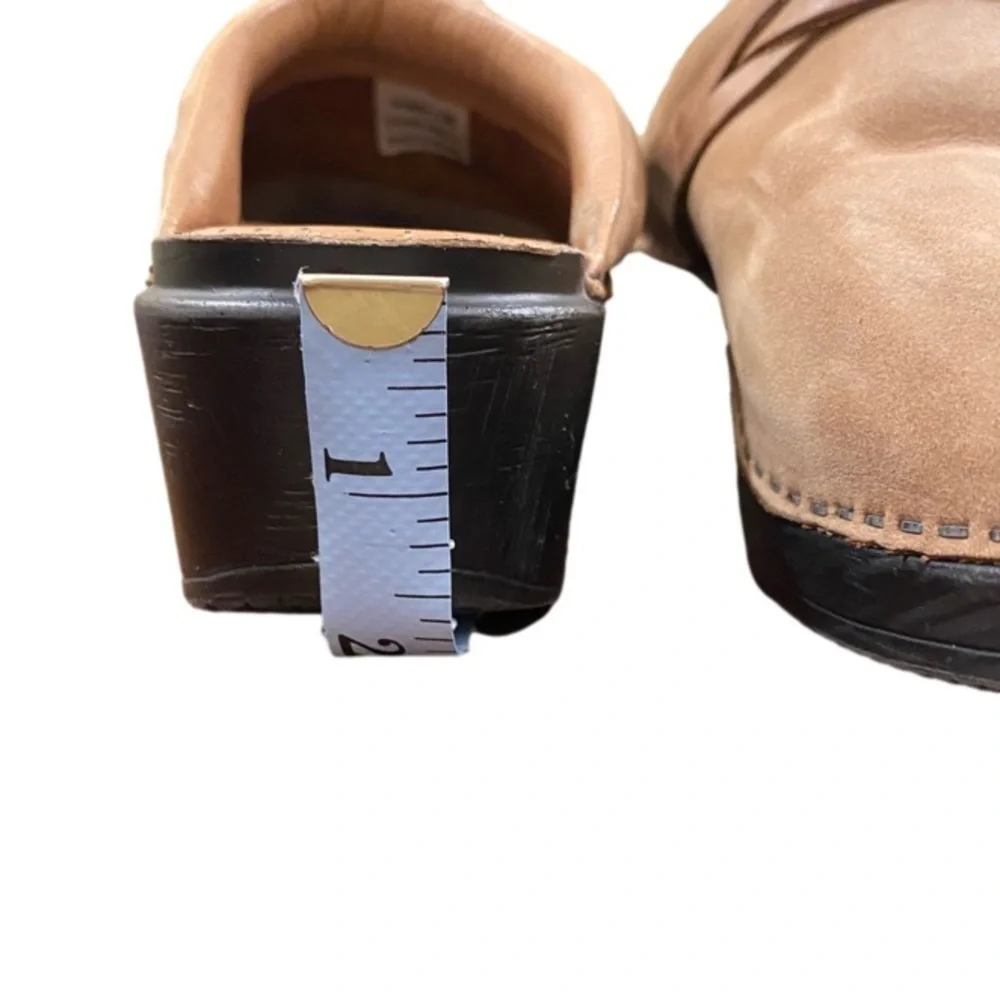 L.L. BEAN Leather Clogs/Mules Leather Braid Tan Suede Women Size 40 (8.5) - Picture 13 of 15